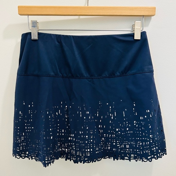 Lucky in Love Laser Cut Skort Small navy blue skirt tennis golf pickle ball - Picture 8 of 8